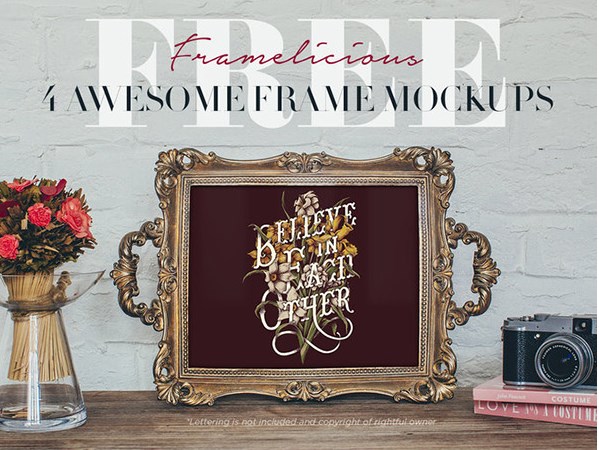 12 Photo Frame Mockup PSD Free Download Images