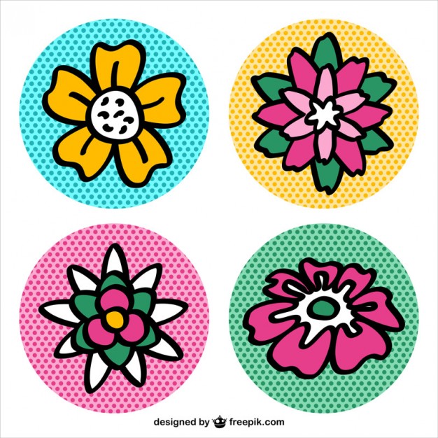 Free Pop Art Flowers