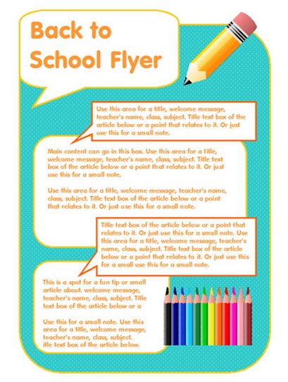 Free School Flyers Templates