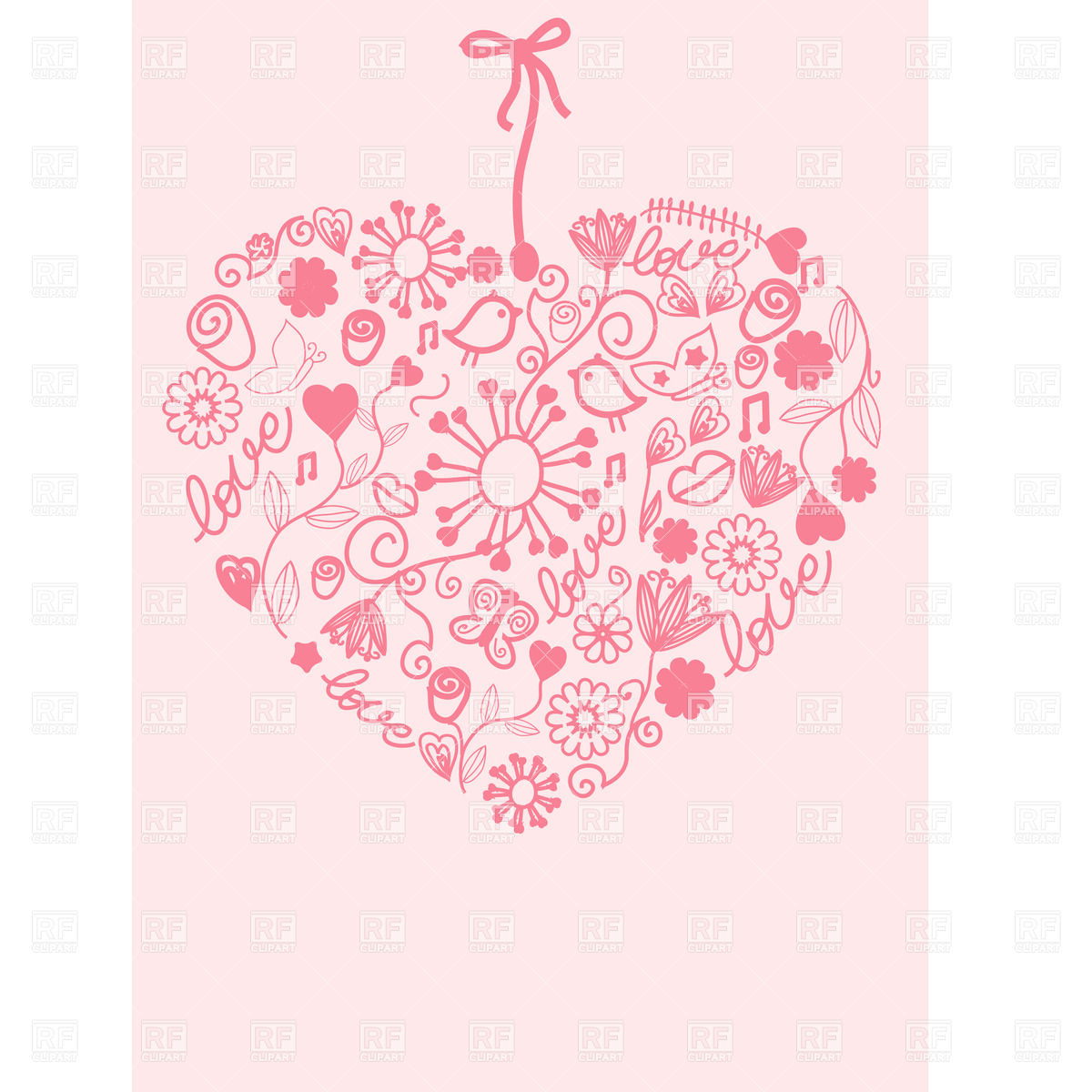 Free Vector Clip Art of Heart Patterns