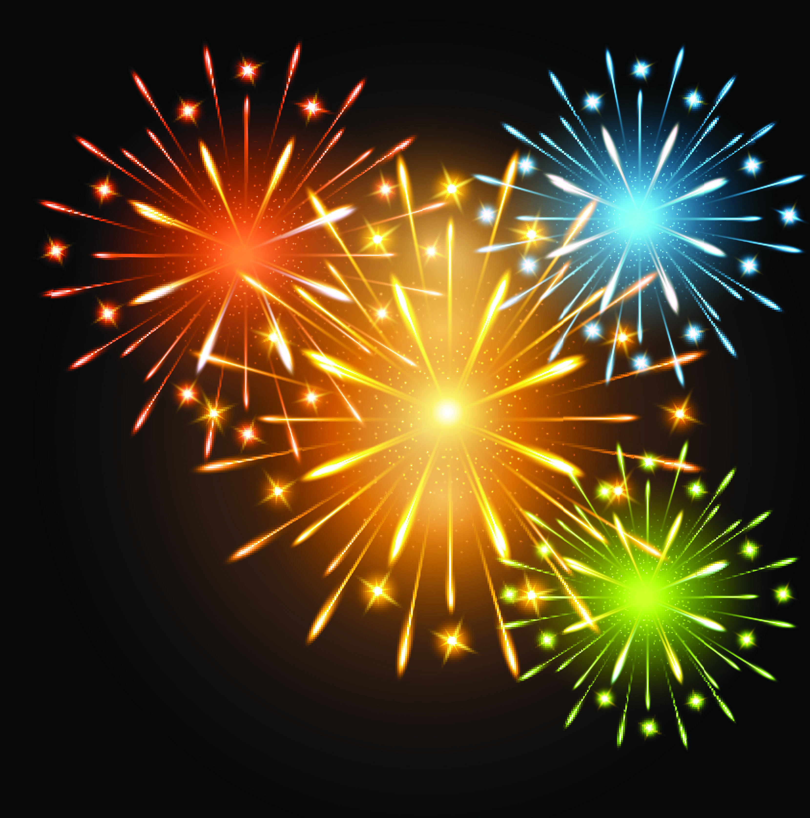 Free Vector Fireworks