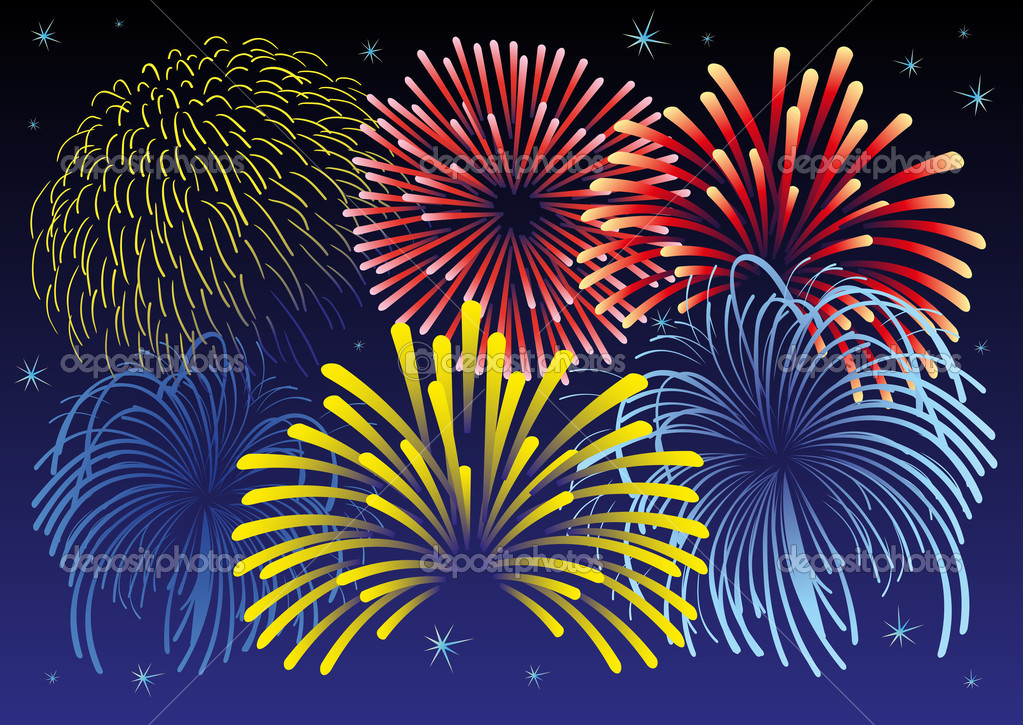 Free Vector Fireworks