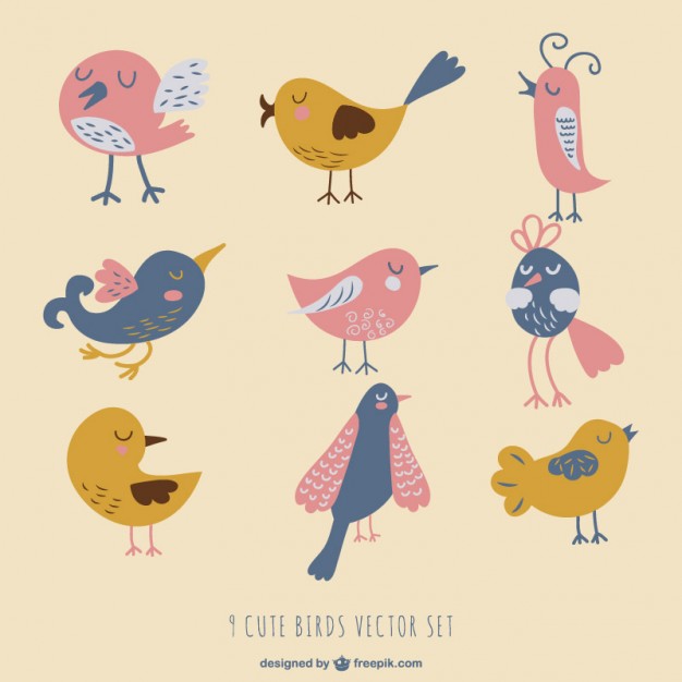 Free Vector Set Birds