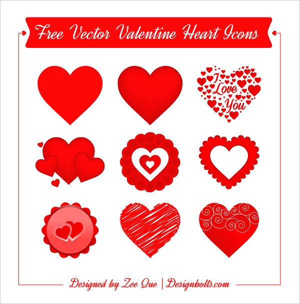 Free Vector Valentine Hearts Free Vector Valentine Hearts