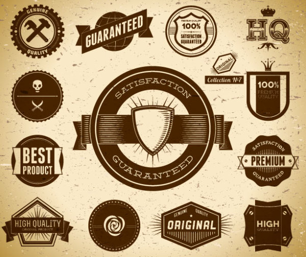 Free Vector Vintage Labels Free Vector Vintage Labels