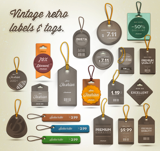 Free Vintage Price Tag Label Downloads