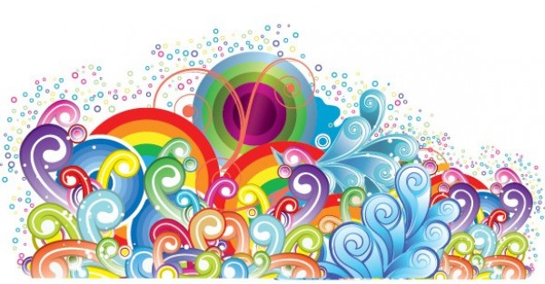 Fun Colorful Background Vector Free