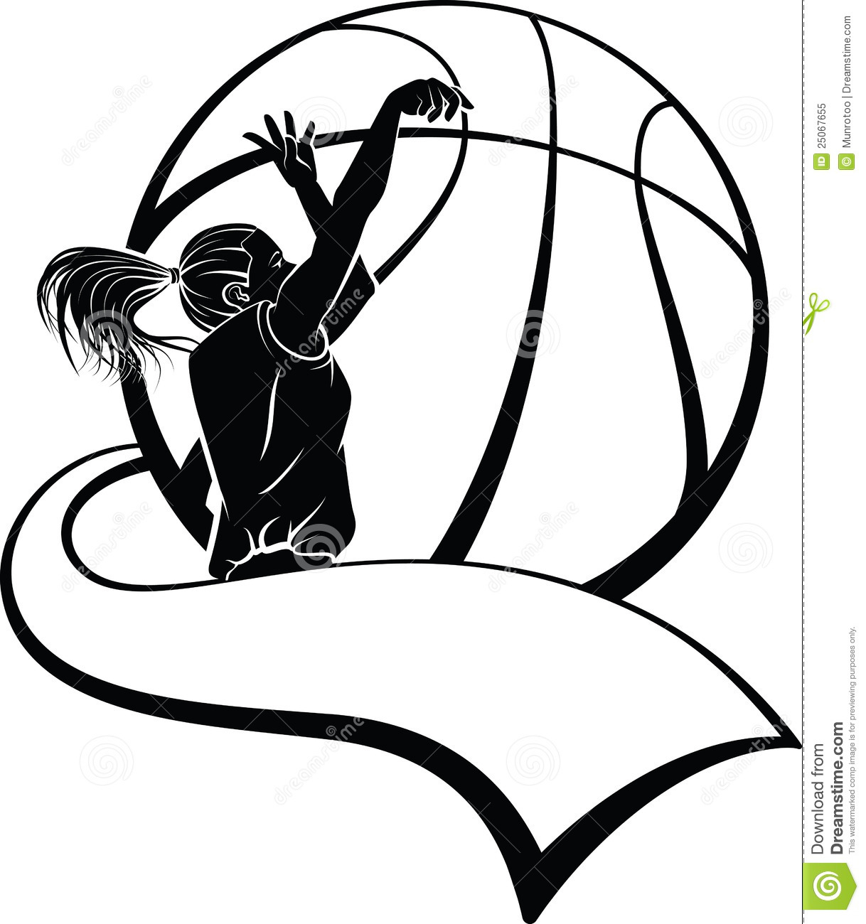 Girl Basketball Player Clip Art