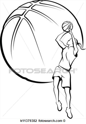 Girl Basketball Player Shooting Clip Art