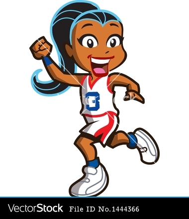 Girl Basketball Player Vector