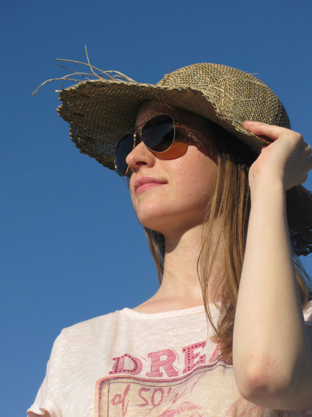 Girl with Straw Hat