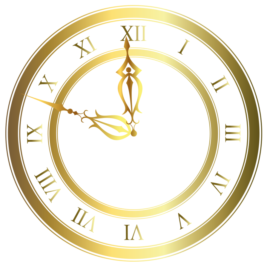 Gold Clock Vector