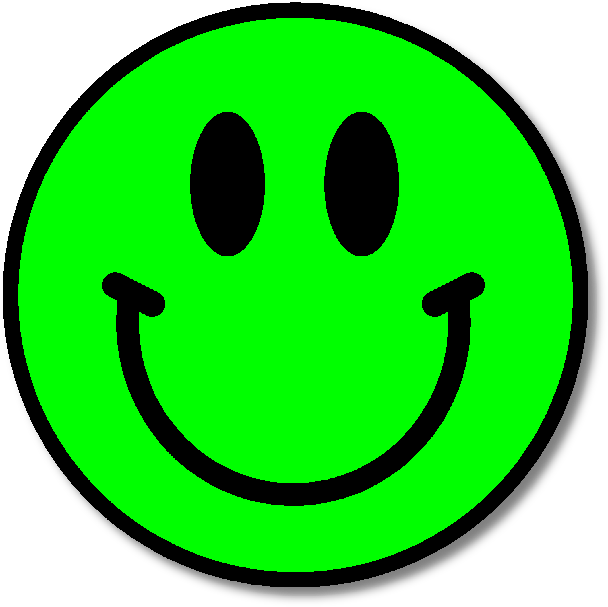 Green Happy Face