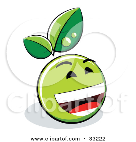 Green Smiley-Face Laughing