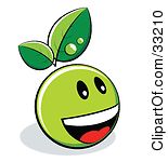 Green Smiley-Face Laughing