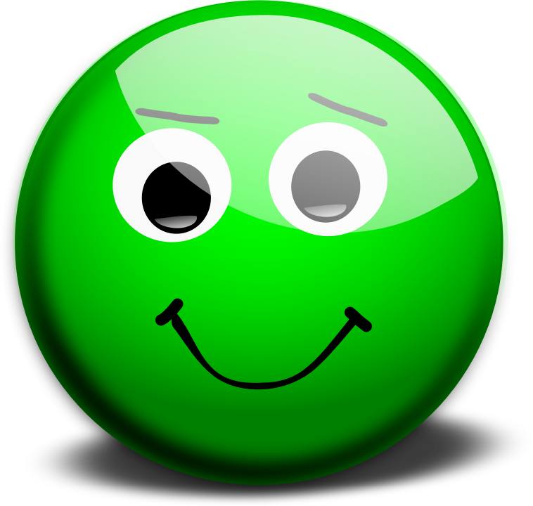 Green Smiley-Face