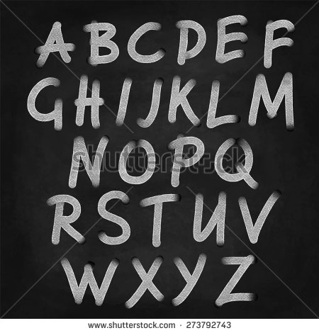 Hand Drawn Chalkboard Alphabet