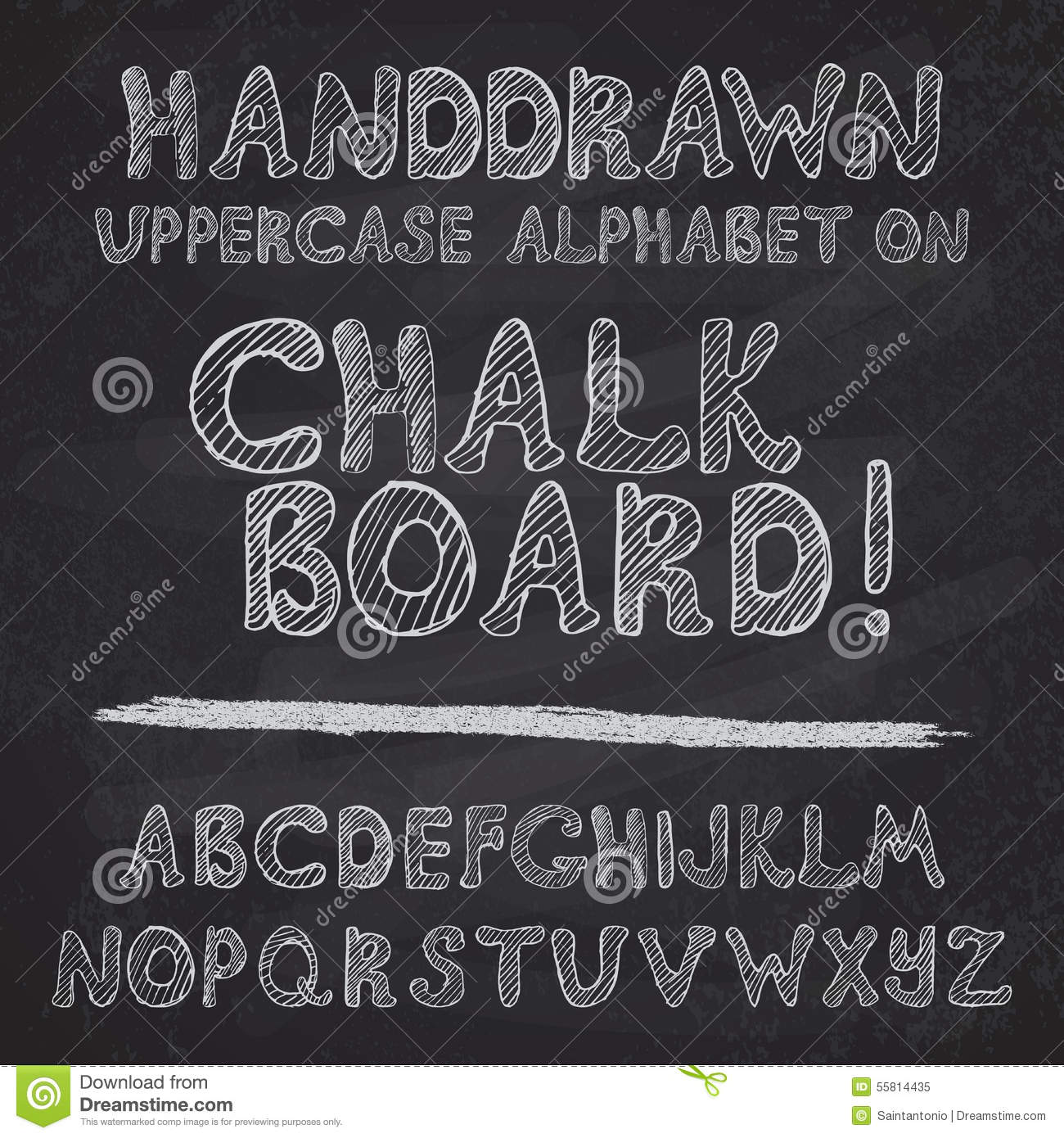 Hand Drawn Chalkboard Alphabet