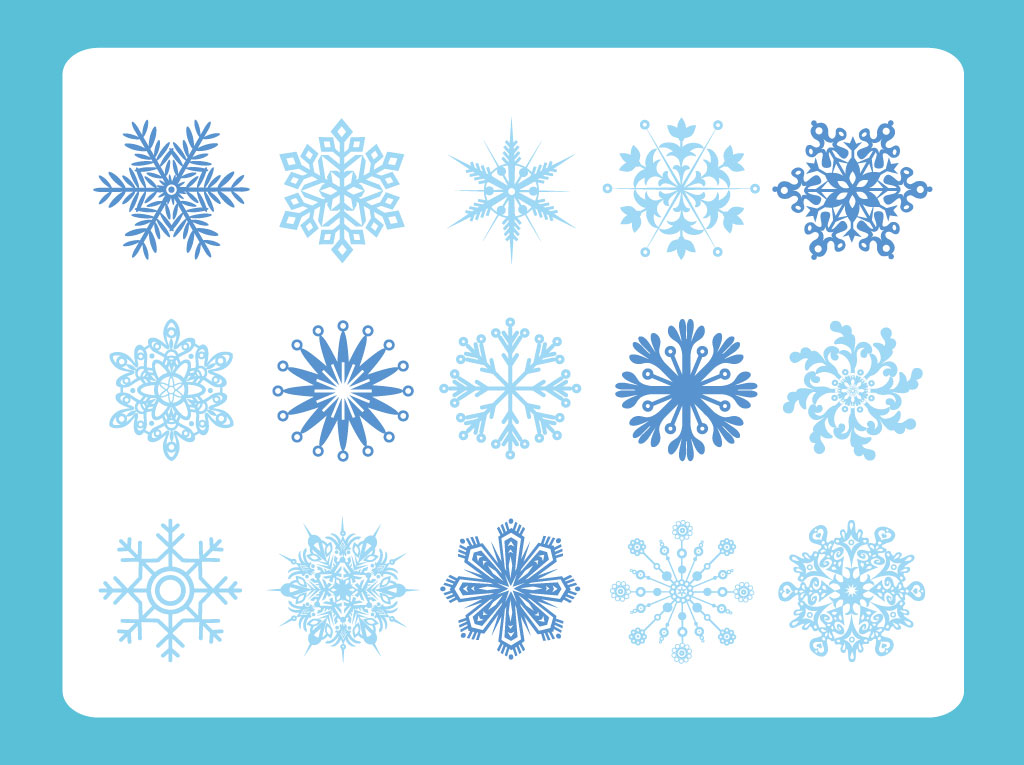 Ice Snow Flakes Clip Art