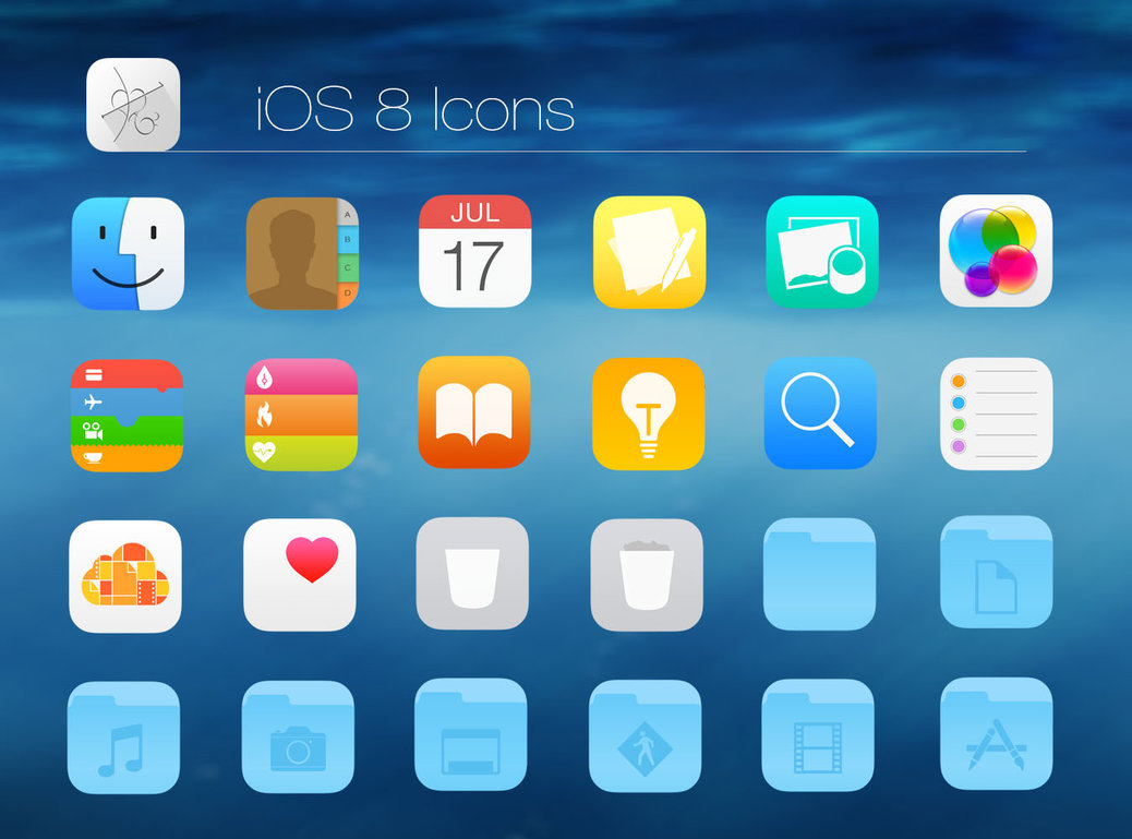 15 IOS 8 Icon Pack Images