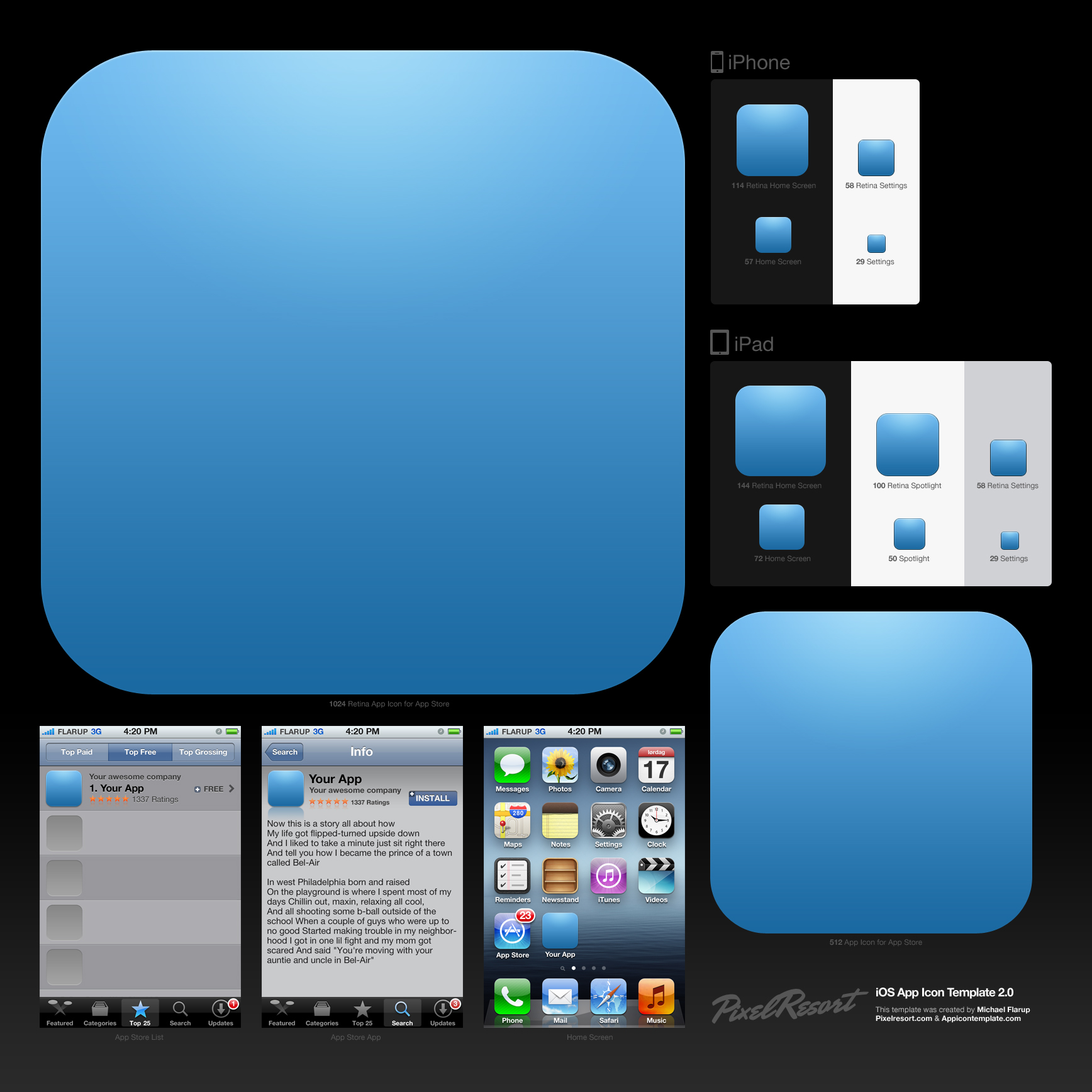 iOS App Icon Template