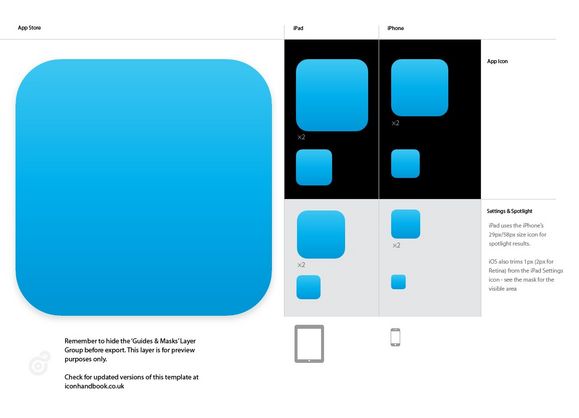 iOS App Icon Template iOS App Icon Template
