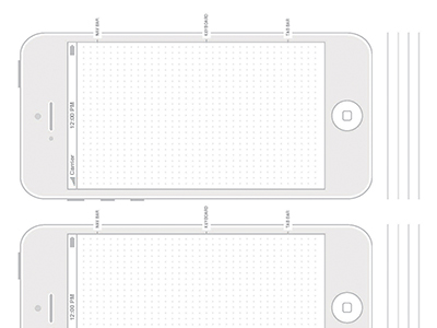iPhone 5 Wireframe Template