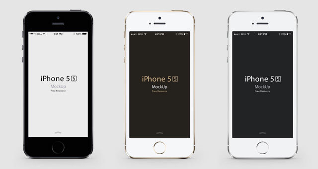 14 Gold IPhone 5S PSD Images