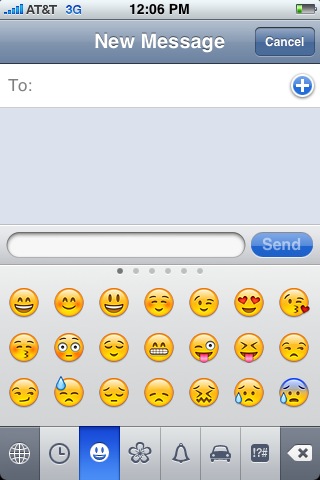 iPhone Emoticons Text Messages