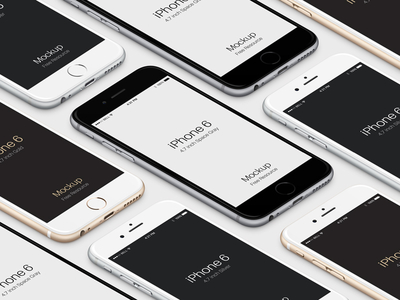 Isometric iPhone 6 Mockups