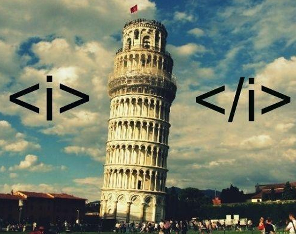Italic Leaning Tower of Pisa
