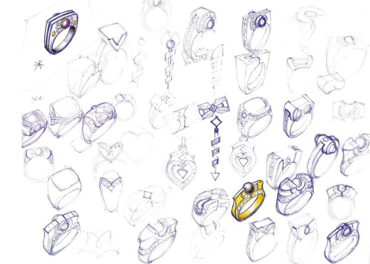 12 Sketches Design Jewelry Images