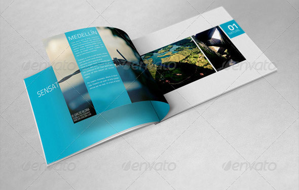 Landscape Book PSD Mockup