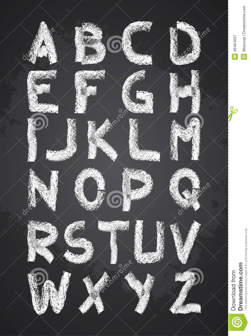 Lettering Fonts Alphabet Letters in Chalk