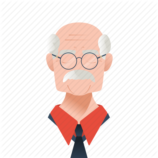 Man with Grey Hair and Glasses