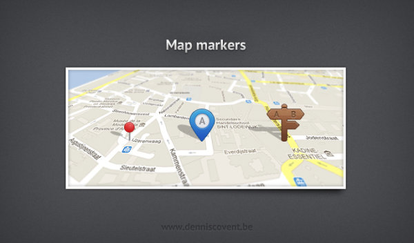 Map Markers PSD