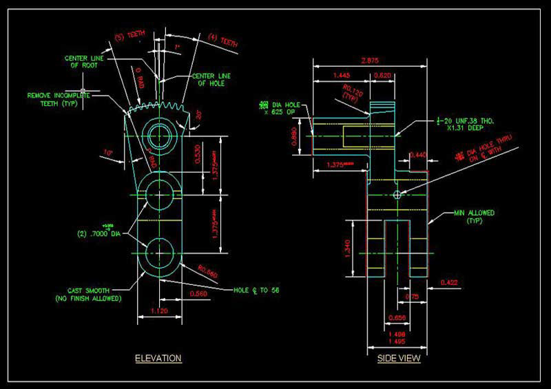 Mechanical Engineering AutoCAD Drawings