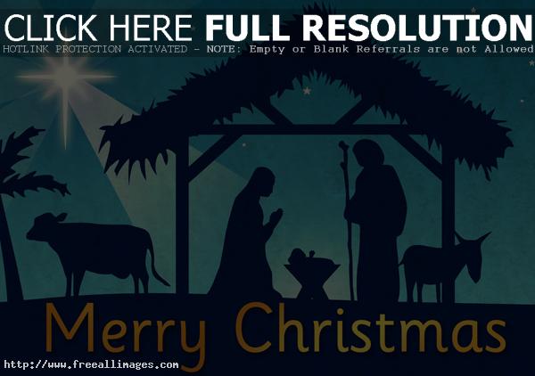 Merry Christmas Nativity Banner