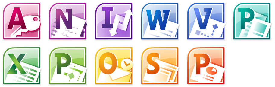 Microsoft Office 2010 Logo Icon Microsoft Office 2010 Logo Icon