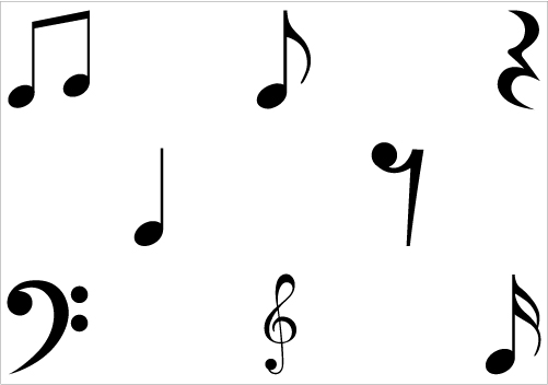 Music Note Silhouettes