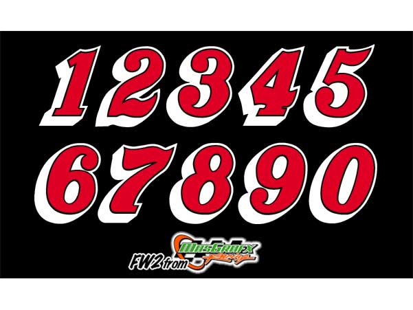 NASCAR Car Number Fonts