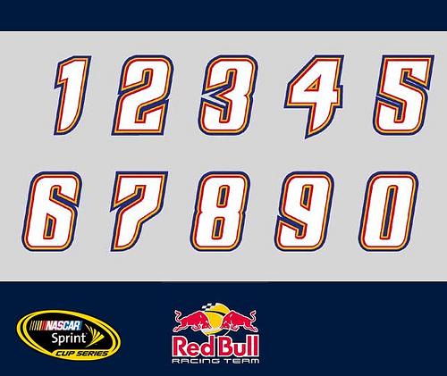 NASCAR Car Number Fonts