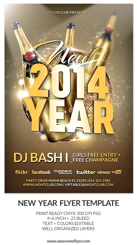 New Year's Eve Flyer Template Free