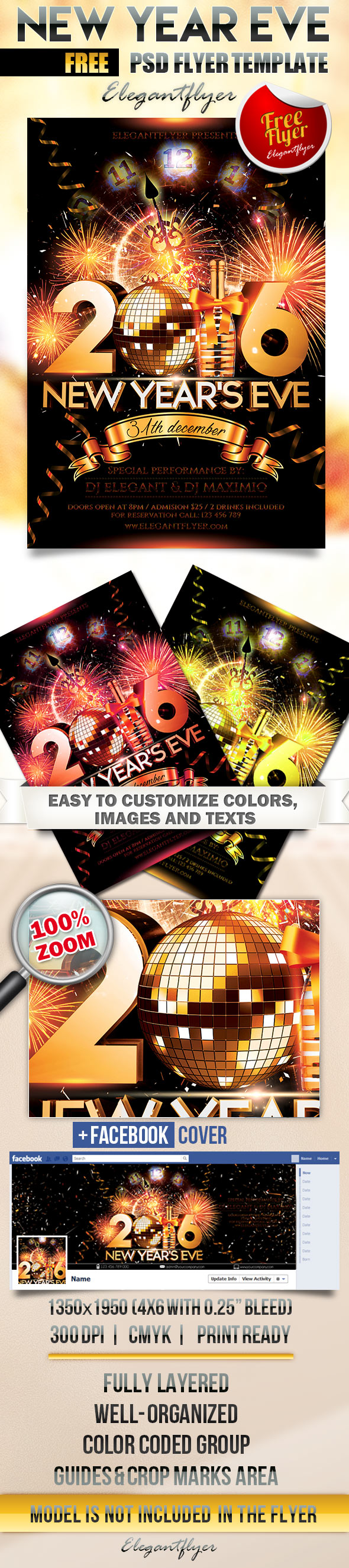 New Year's Eve Flyer Template Free