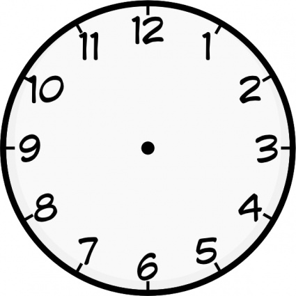 No Hands Clock Face Clip Art