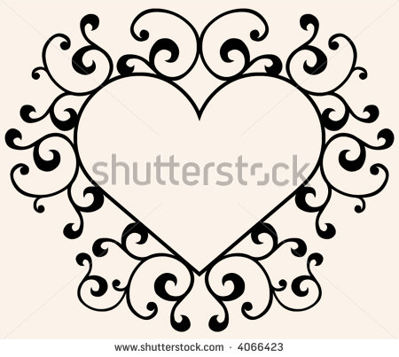 Ornate Heart Vector