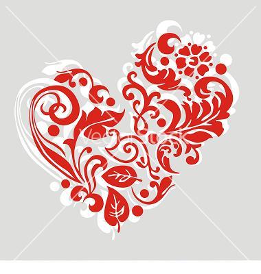 Ornate Heart Vector