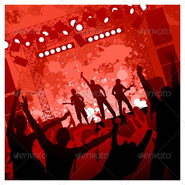 People Concert Crowd Photoshop