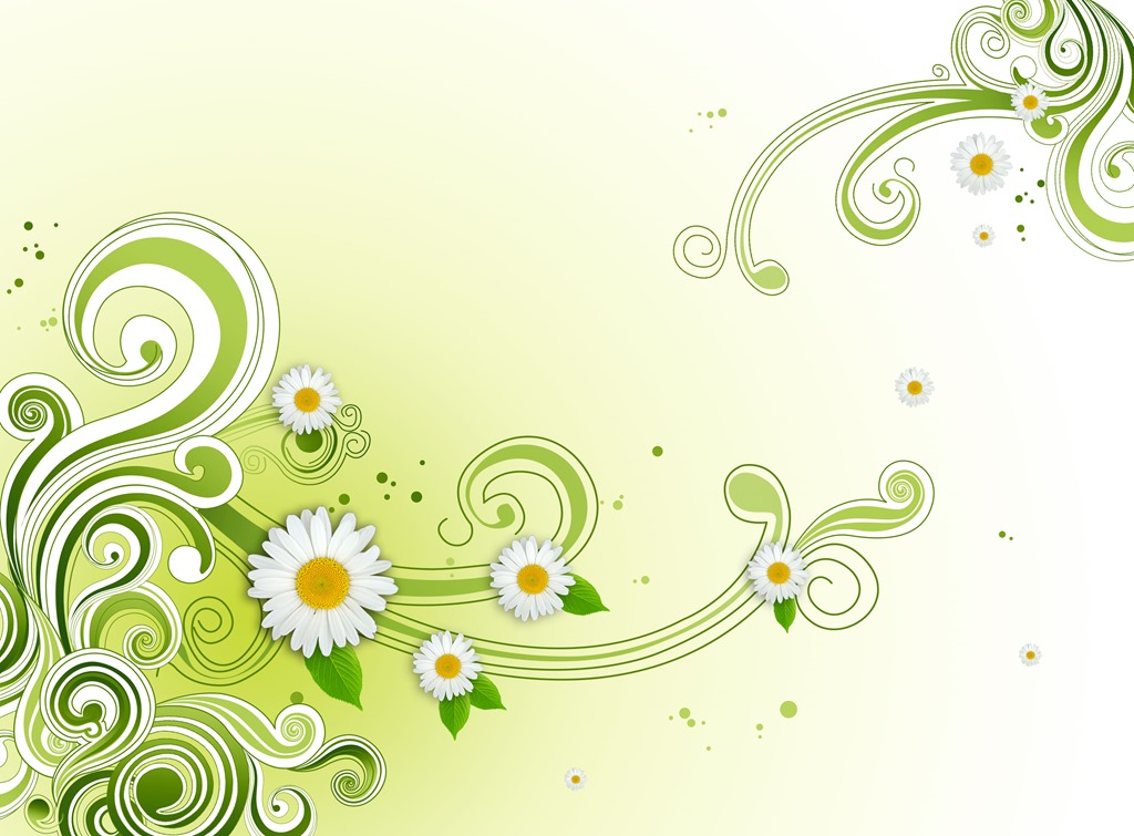 Photoshop Green Flower Wallpaper