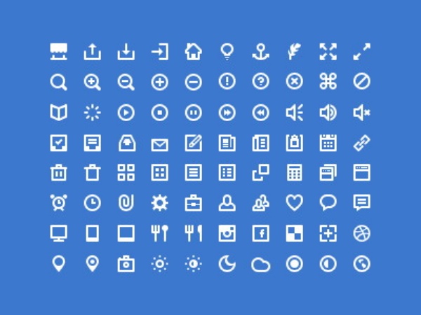 19 Developer Icon White PSD Images